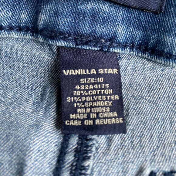 Vanilla Star Flare Jeans Girls 9/10 Blue Pull On High Rise Stretch Cowgirls - Picture 13 of 14